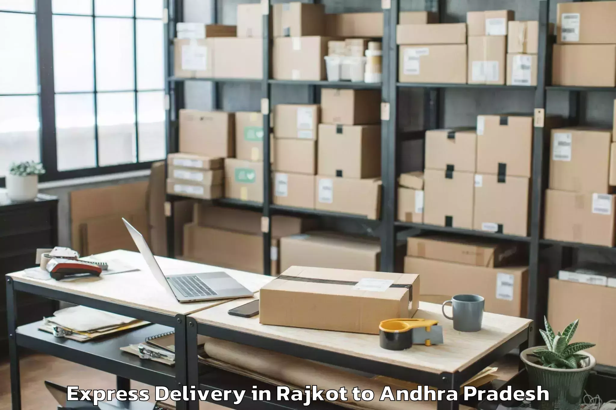 Professional Rajkot to Nuzendla Express Delivery